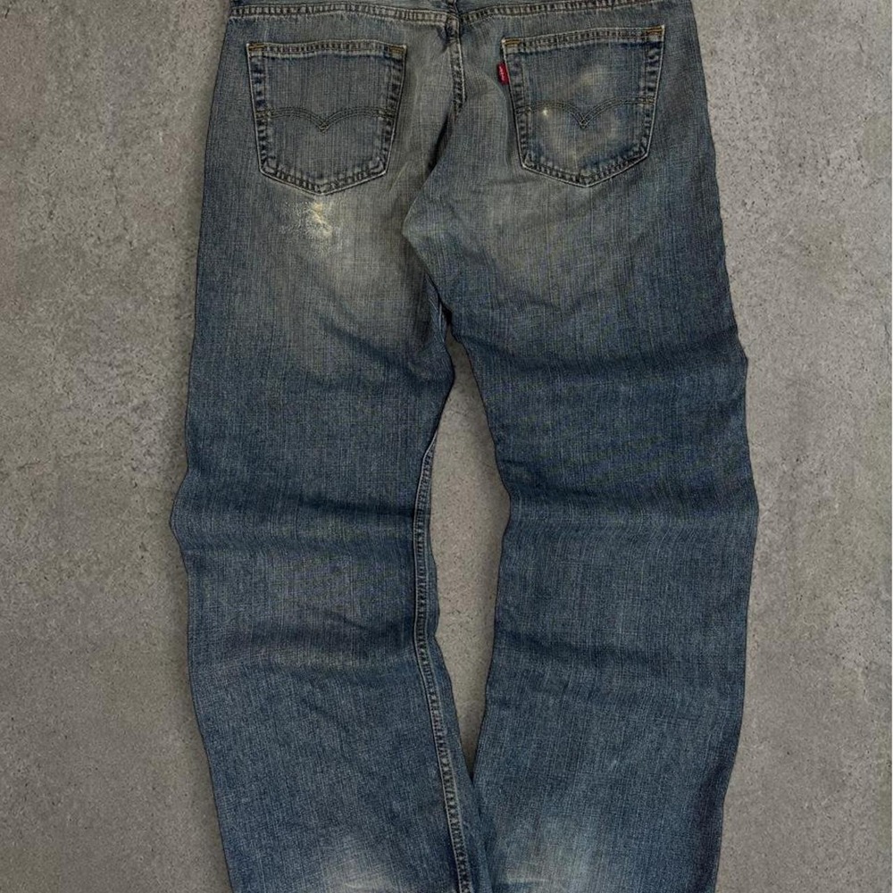 Levi 569 Loose Straight Baggy Wide Leg Mens Jeans Blue Denim 36x34 0174